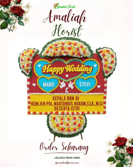 Papan Bunga Pernikahan Undrusbinangun
